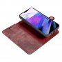 DG.MING 2in1 levehető flip cover tok - iPhone 13 Pro - borvörös