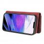 DG.MING 2in1 levehető flip cover tok - iPhone 13 Pro - borvörös
