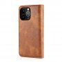 DG.MING 2in1 levehető flip cover tok - iPhone 13 Pro - barna