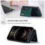 DG.MING 2 az 1-ben tok levehető mágneses pénztárcával - iPhone 13 - sötétzöld