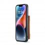 DG.MING 2 az 1-ben tok levehető mágneses pénztárcával - iPhone 14 Plus - barna