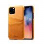Bőr borító kártyatároló zsebbel - iPhone 11 Pro Max - barna