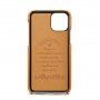 Bőr borító kártyatároló zsebbel - iPhone 11 Pro Max - barna