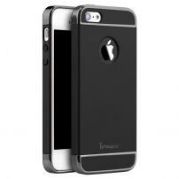 IPAKY elegáns tok iPhone 5 / 5S / SE (2016) - fekete