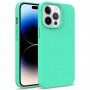 Matt ökológiailag lebomló tok - iPhone 14 Pro - türkizkék