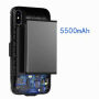 Dizájnos tok elemmel 5500mAh iPhone X - fekete