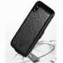 Dizájnos tok elemmel 5500mAh iPhone X - fekete