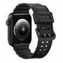 Tartós szilikon szíj - Apple Watch 42mm / 41mm / 40mm / 38mm - fekete