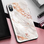 FLOVEME műanyag tok Apple iPhone XS / iPhone X - fehér márvány