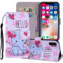 Flip cover tok iPhone XS / iPhone X - elefánt