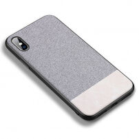CAFELE luxus tok iPhone XS / iPhone X - fehér-szürke