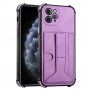 Borító kártyatárolóval és állvánnyal - iPhone 11 Pro - lila