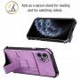 Borító kártyatárolóval és állvánnyal - iPhone 11 Pro - lila