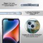 Márványmintás csillogó tok - iPhone 14 - petróleum színű