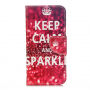 Flip cover tok iPhone XS / iPhone X - Keep calm and sparkle