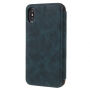 Vintage flip cover tok iPhone XS / iPhone X - kékes-zöld