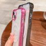 Átlátszó tok színes kerettel és MagSafe -vel - iPhone 13 Pro Max - kék