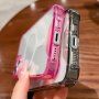 Átlátszó tok színes kerettel és MagSafe -vel - iPhone 13 Pro Max - kék