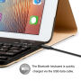 Vezeték nélküli billentyűzet és tok iPad 9,7" (2017 / 2018) / iPad Air - arany