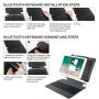 Tartós borító billentyűzettel iPad 9,7" (2017/2018) / Air 1/2 / Pro 9,7" és Pencil - fekete