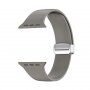 Szilikon szíj fém mágneses rögzítéssel - Apple Watch 42mm / 41mm / 40mm / 38mm - szürke
