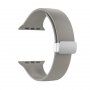 Szilikon szíj fém mágneses rögzítéssel - Apple Watch 42mm / 41mm / 40mm / 38mm - szürke