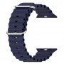 Szilikon óceán szíj - Apple Watch Ultra 49mm / 46mm / 45mm / 44mm / 42mm - sötétkék