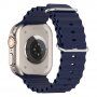 Szilikon óceán szíj - Apple Watch Ultra 49mm / 46mm / 45mm / 44mm / 42mm - sötétkék