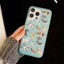 Matt transzparens tok kutya motívummal - iPhone 14 Pro Max - kék