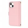 Flip cover tok toll-stílusú pánttal - iPhone 14 - rózsaszín