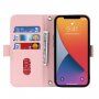 Flip cover tok toll-stílusú pánttal - iPhone 12 Pro Max - rózsaszín