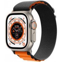 Nylon Alpesi pánt - Apple Watch Ultra 49mm / 46mm / 45mm / 44mm / 42mm - narancssárga-fekete