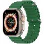 Szilikon óceán szíj - Apple Watch Ultra 49mm / 46mm / 45mm / 44mm / 42mm - sötétzöld