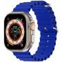 Szilikon óceán szíj - Apple Watch Ultra 49mm / 46mm / 45mm / 44mm / 42mm - kék