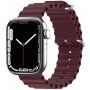 Szilikon óceán szíj - Apple Watch 42mm / 41mm / 40mm / 38mm - borvörös