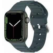 Ocean Ripple szilikon szíj - Apple Watch 42mm / 41mm / 40mm / 38mm - petróleum színű