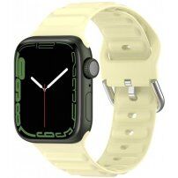 Ocean Ripple szilikon szíj - Apple Watch 42mm / 41mm / 40mm / 38mm - világossárga