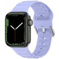 Ocean Ripple szilikon szíj - Apple Watch Ultra 49mm / 46mm / 45mm / 44mm / 42mm - lila