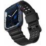 Tartós szilikon szíj - Apple Watch 42mm / 41mm / 40mm / 38mm - fekete