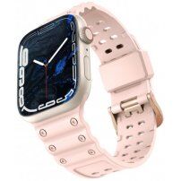Tartós szilikon szíj - Apple Watch 42mm / 41mm / 40mm / 38mm - rózsaszín