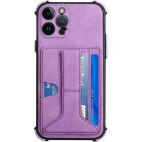 Borító kártyatárolóval és állvánnyal - iPhone 13 Pro Max - lila