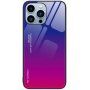 Tok üveg hátsó résszel - iPhone 14 Pro Max - kék-fukszia