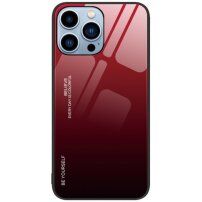 Tok üveg hátsó résszel - iPhone 14 Pro Max - piros-fekete