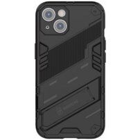 Tartós védőtok állvánnyal - iPhone 14 - fekete