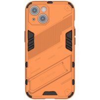Tartós védőtok állvánnyal - iPhone 14 - narancssárga