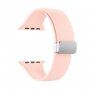 Szilikon szíj fém mágneses rögzítéssel - Apple Watch 42mm / 41mm / 40mm / 38mm - rózsaszín