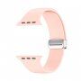Szilikon szíj fém mágneses rögzítéssel - Apple Watch 42mm / 41mm / 40mm / 38mm - rózsaszín