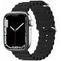 Szilikon óceán szíj - Apple Watch 42mm / 41mm / 40mm / 38mm - fekete