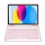 Tok billentyűzettel kerek gombokkal és hellyel Apple Pencil - iPad 10,9" (2022) / 11" (2025) - világos rózsaszín
