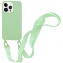 Szilikon tok állítható pánttal - iPhone 13 Pro Max - zöld